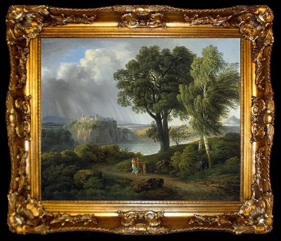 framed  Johann Nepomuk Rauch Arkadische Landschaft, ta009-2